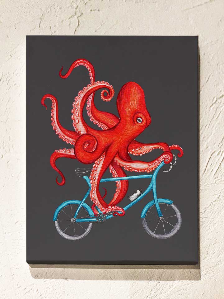 cycling-octopus-leinwand dunkelgrau 1