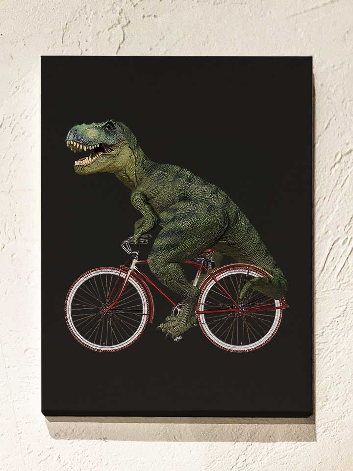 Cycling Tyrannosaurus Rex Leinwand