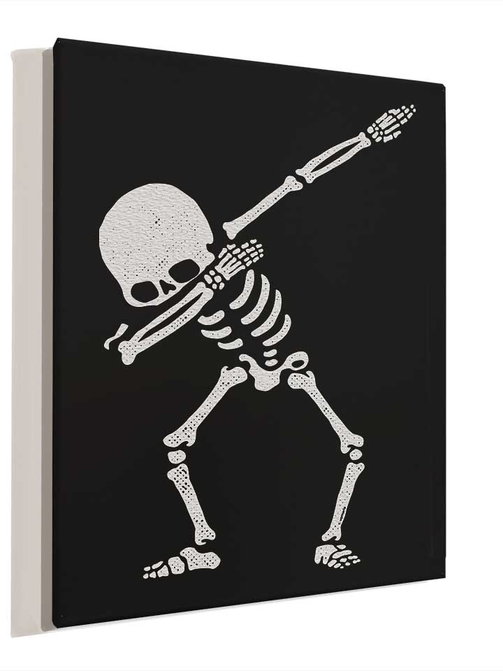 dabbing-skeleton-leinwand schwarz 4