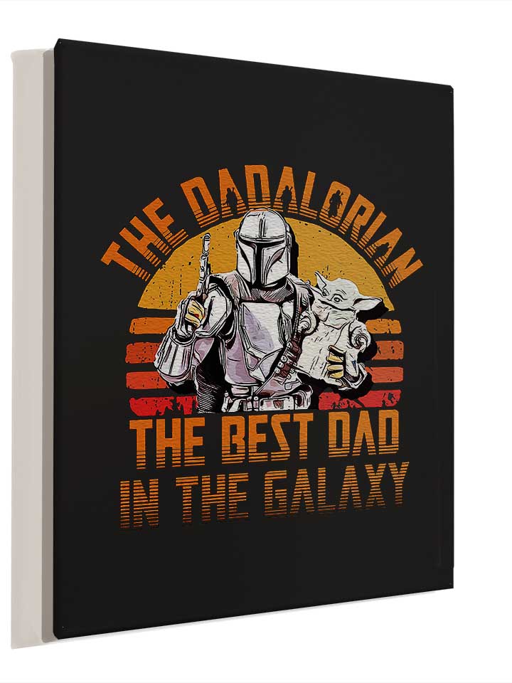 dadalorian-best-dad-in-the-galaxy-leinwand schwarz 4