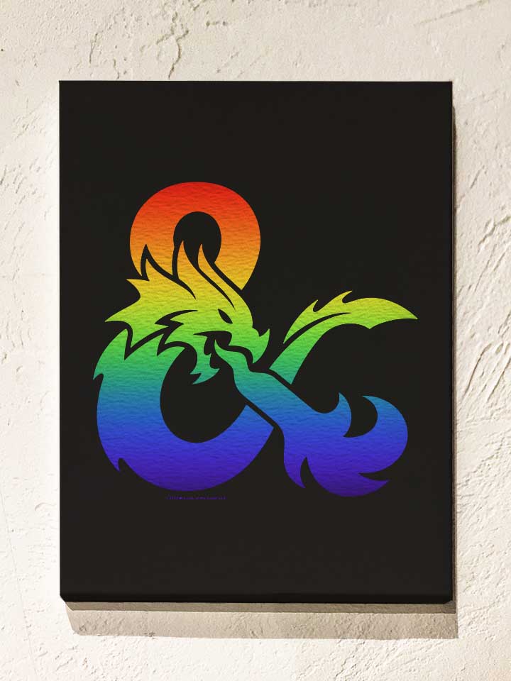 Dandd Pride Gradient Logo Leinwand schwarz 30x40 cm