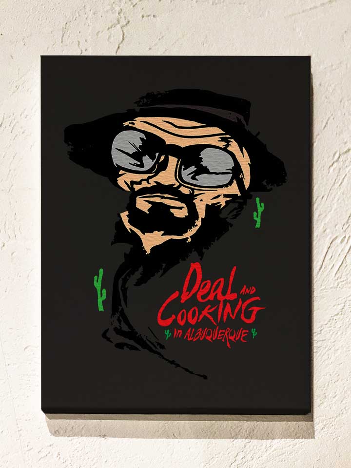 Deal Cooking Leinwand schwarz 30x40 cm