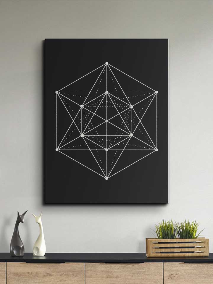 dice-geometry-leinwand schwarz 2