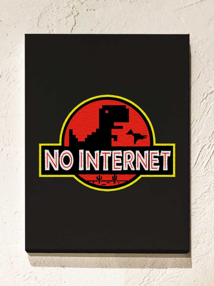 dino-no-internet-park-leinwand schwarz 1