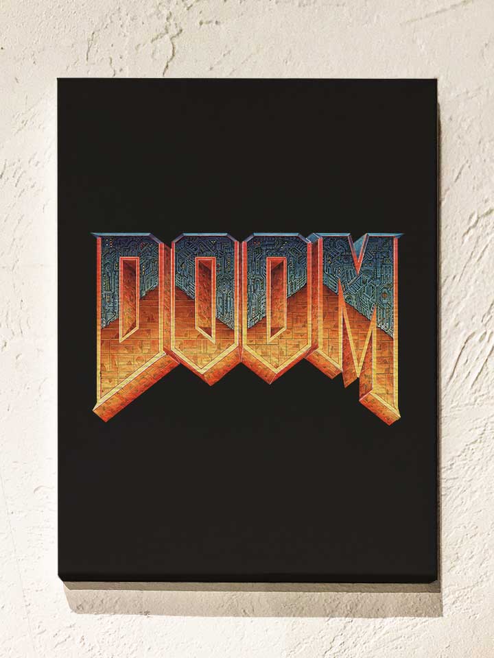 doom-logo-leinwand schwarz 1