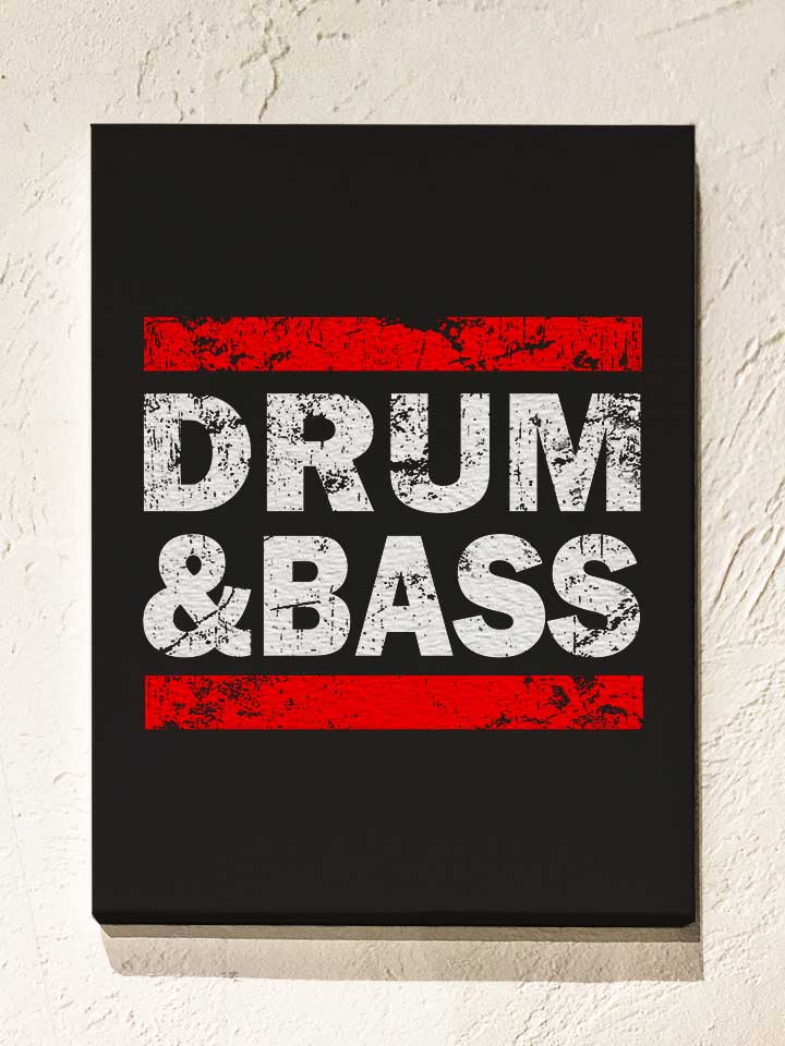 Drum N Bass Leinwand schwarz 30x40 cm