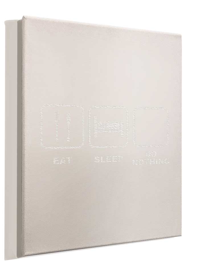 eat-sleep-do-nothing-vintage-leinwand weiss 4