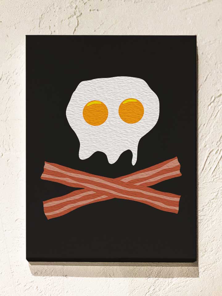 eggs-bacon-skull-leinwand schwarz 1