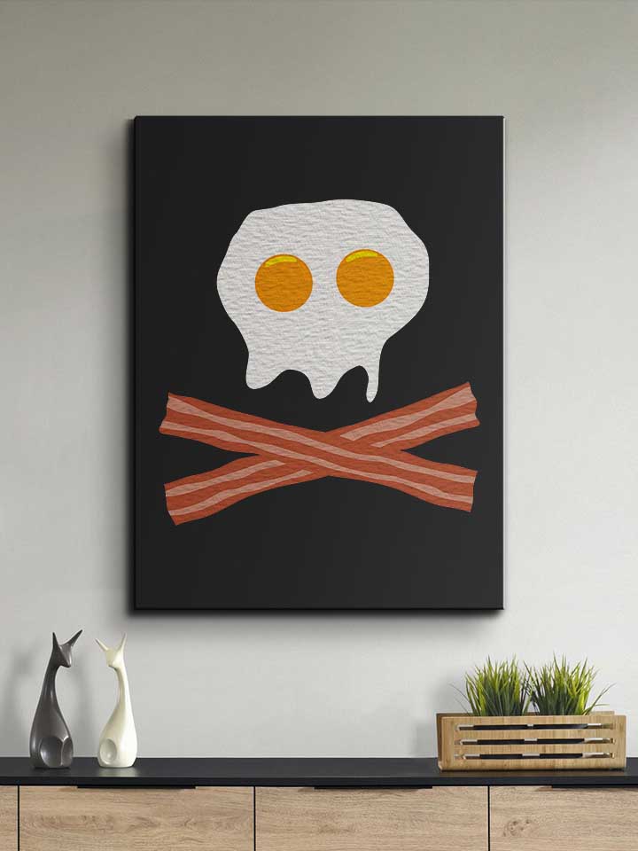eggs-bacon-skull-leinwand schwarz 2