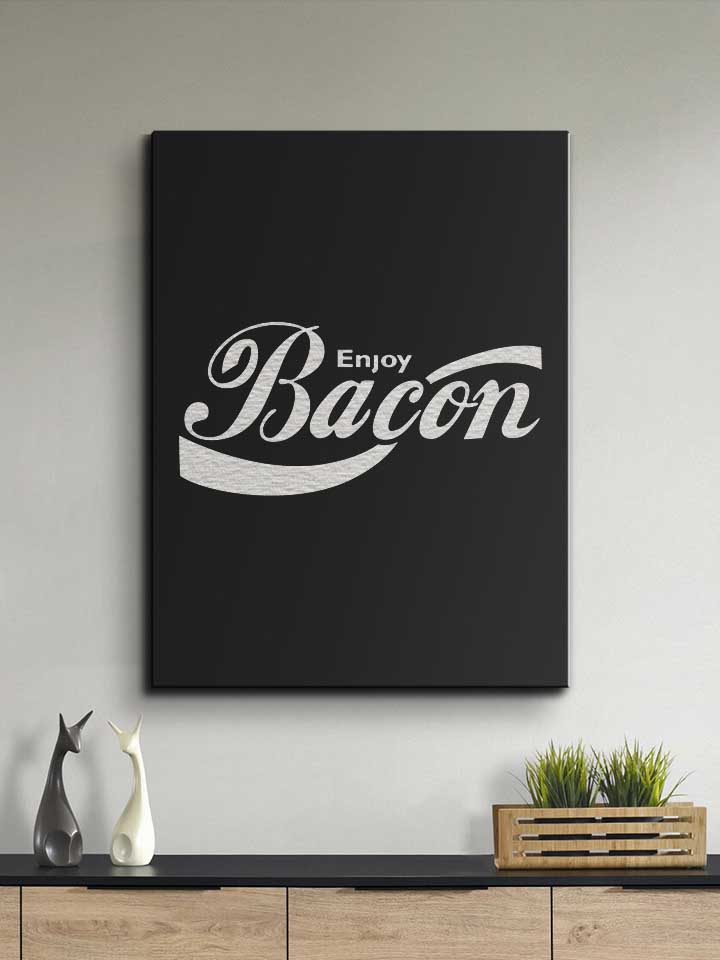 enjoy-bacon-leinwand schwarz 2