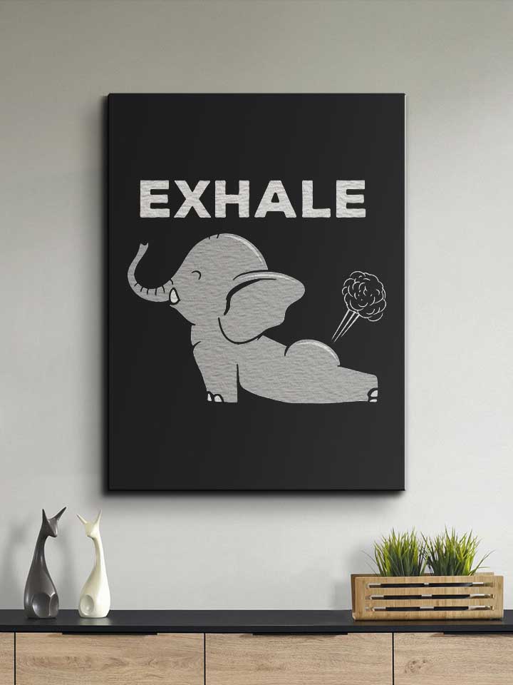 exhale-elephant-yoga-leinwand schwarz 2