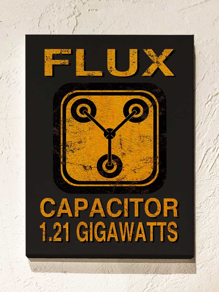 flux-capacitor-back-to-the-future-leinwand schwarz 1