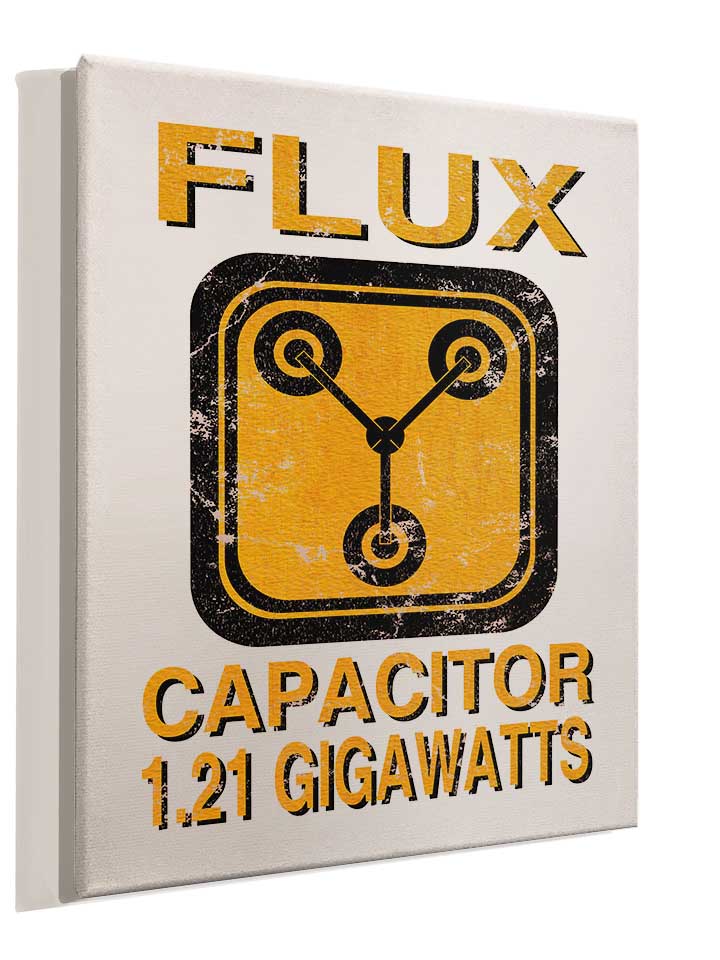 flux-capacitor-back-to-the-future-leinwand weiss 4