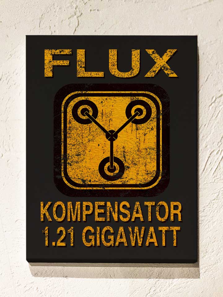 flux-kompensator-zurueck-in-die-zukunft-leinwand schwarz 1