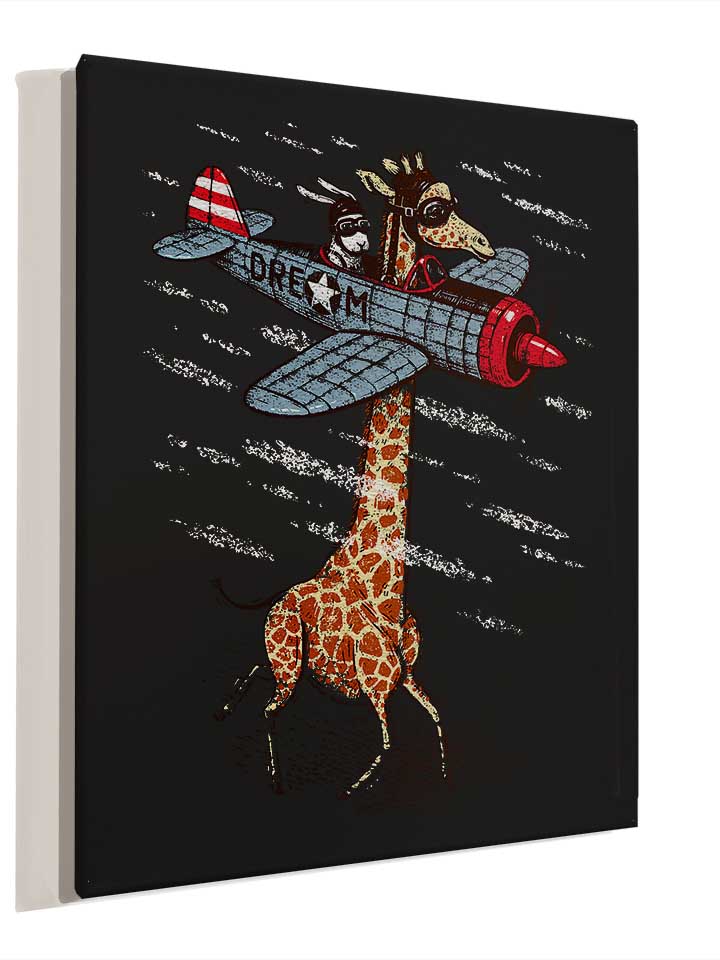 flying-giraffe-leinwand schwarz 4