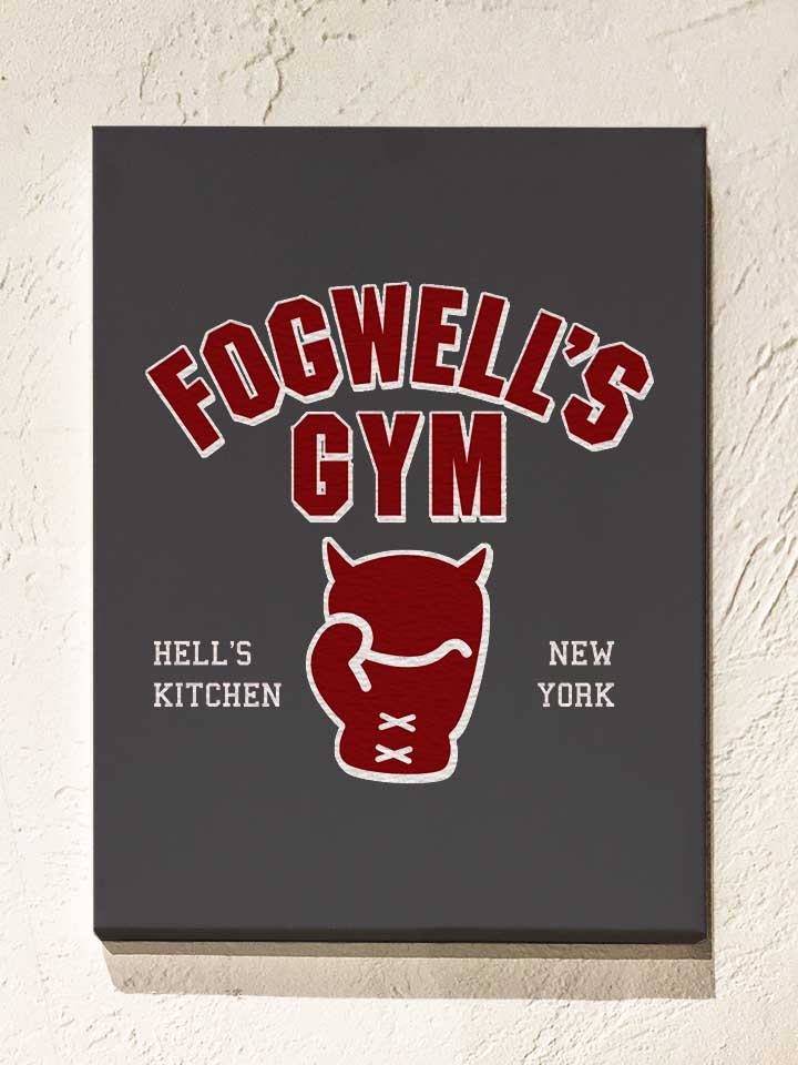 Fogwells Gym Leinwand dunkelgrau 30x40 cm