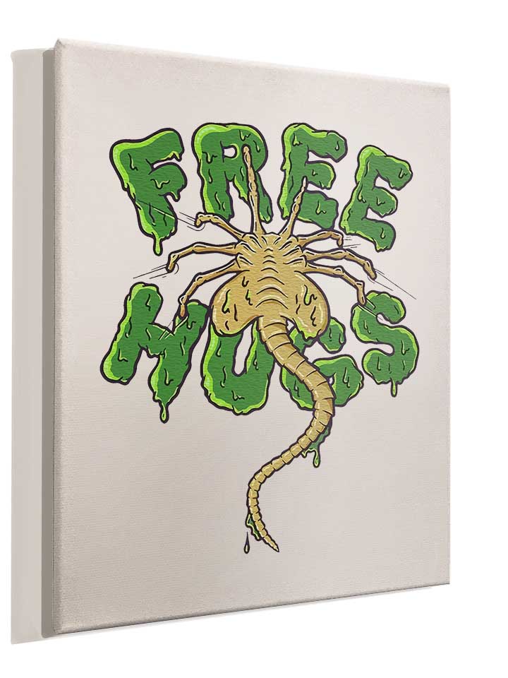 free-hugs-alien-xenomorph-leinwand weiss 4