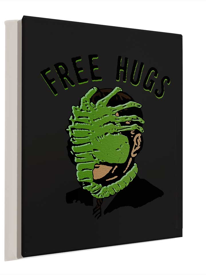 free-hugs-alien-leinwand schwarz 4