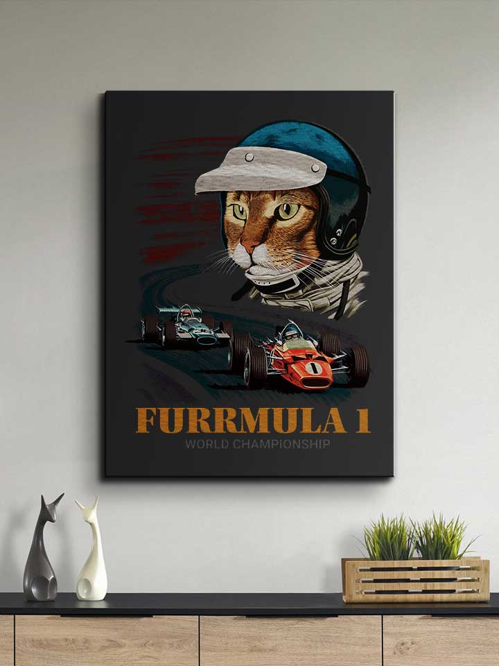 furrmula-1-cat-leinwand schwarz 2
