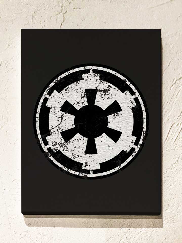 Galactic Empire Emblem Vintage Leinwand schwarz 30x40 cm