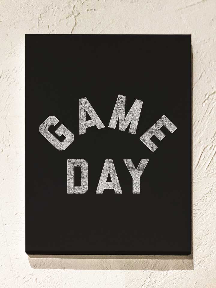 Game Day Leinwand schwarz 30x40 cm