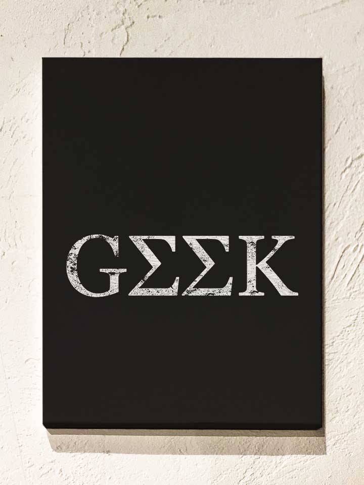 Geek Vintage Leinwand schwarz 30x40 cm