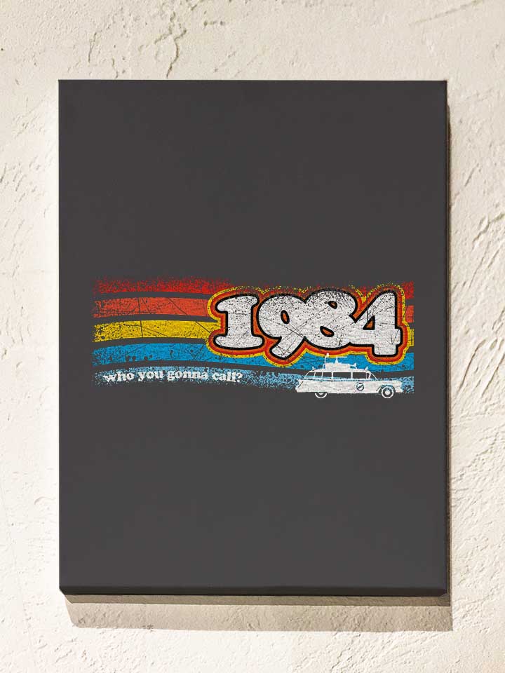 Ghostbusters 1984 Leinwand dunkelgrau 30x40 cm