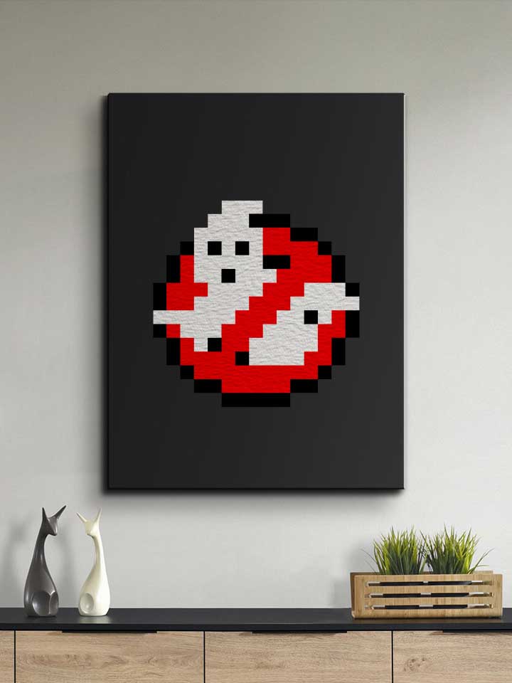 ghostbusters-logo-8bit-leinwand schwarz 2