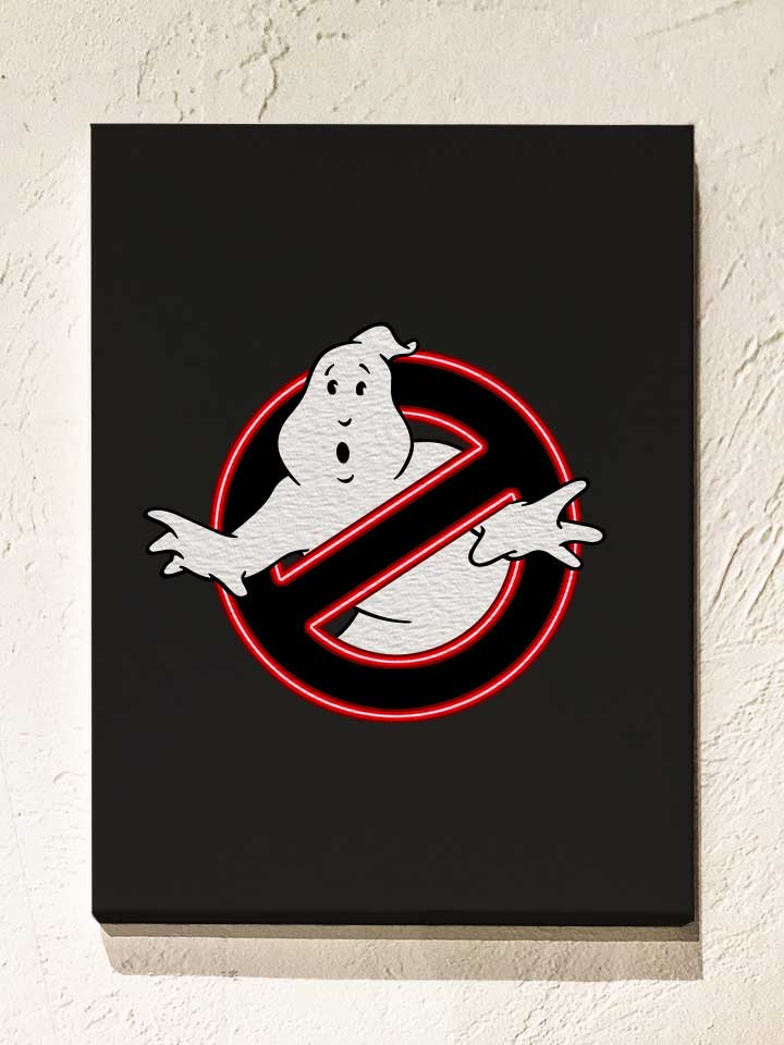 ghostbusters-logo-neon-leinwand schwarz 1
