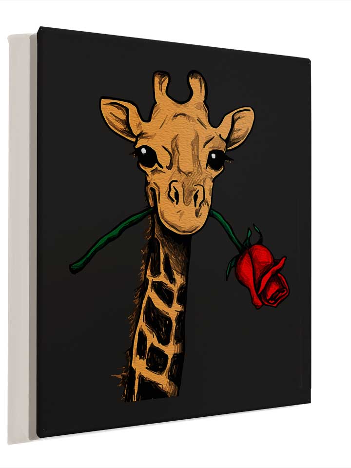 giraffe-rose-leinwand schwarz 4