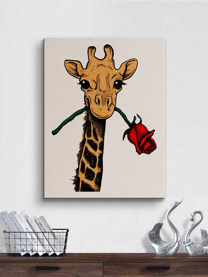 giraffe-rose-leinwand weiss 2