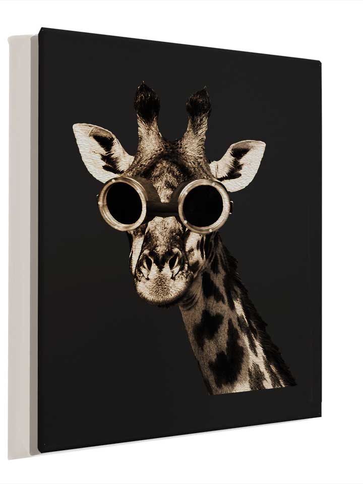 giraffe-with-sunglas-leinwand schwarz 4