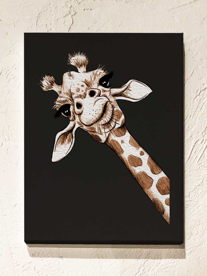giraffe-leinwand schwarz 1