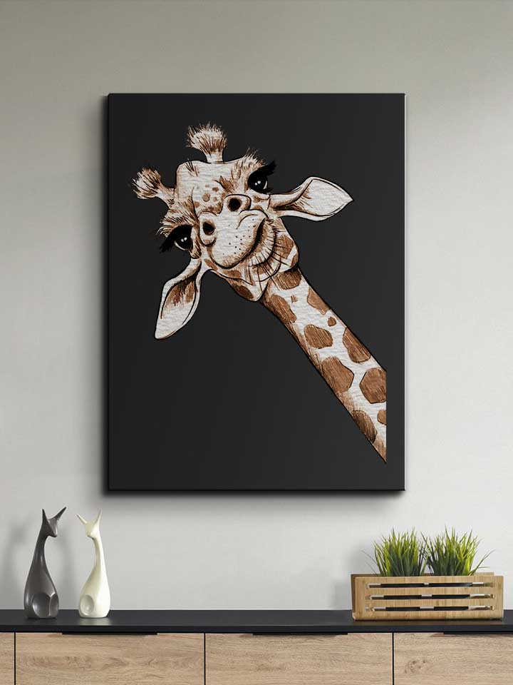 giraffe-leinwand schwarz 2