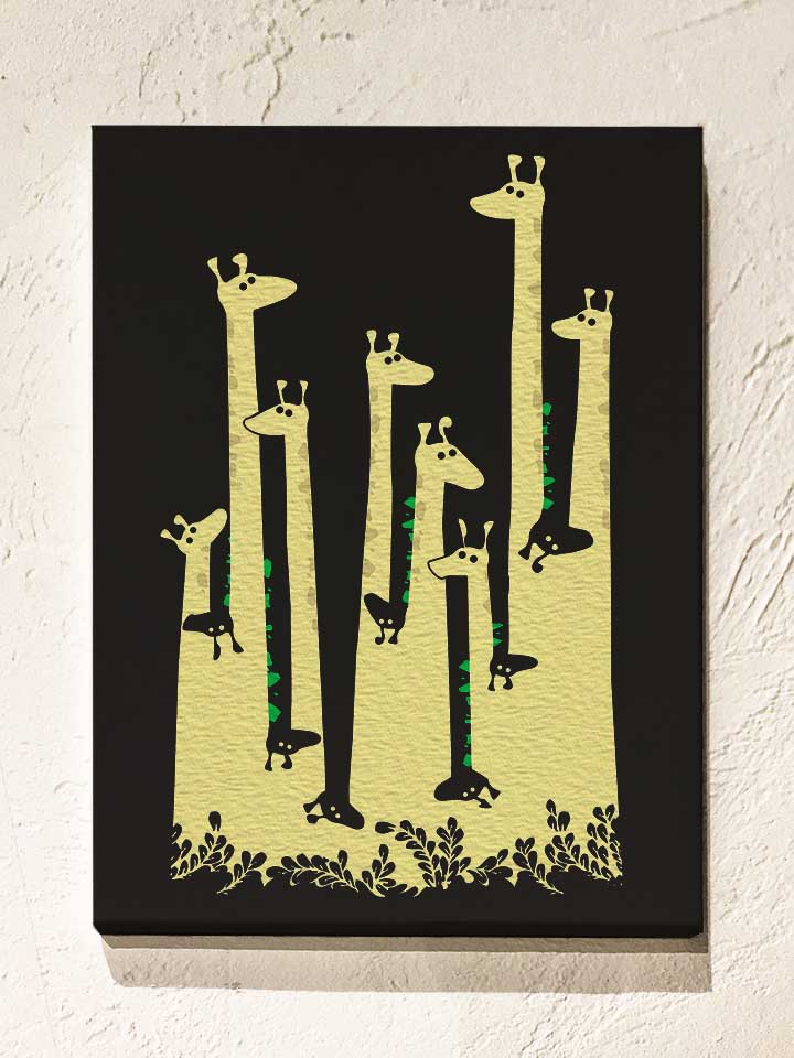 giraffes-leinwand schwarz 1