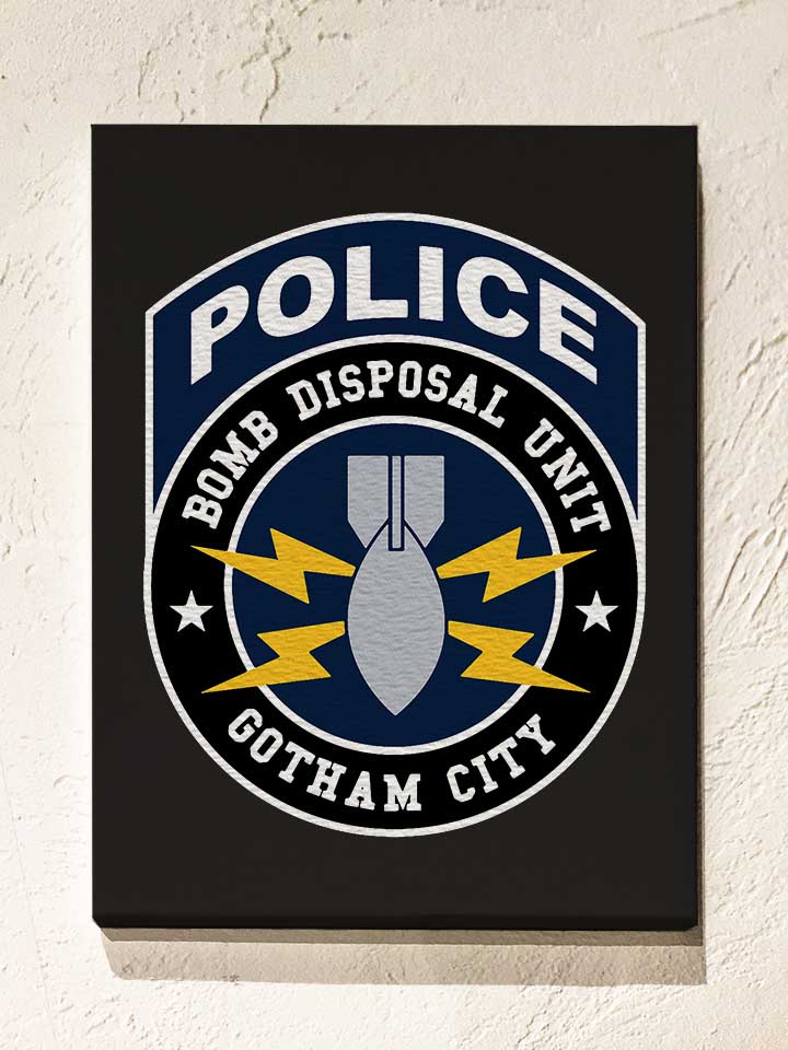 gotham-city-police-bomb-disposal-unit-leinwand schwarz 1