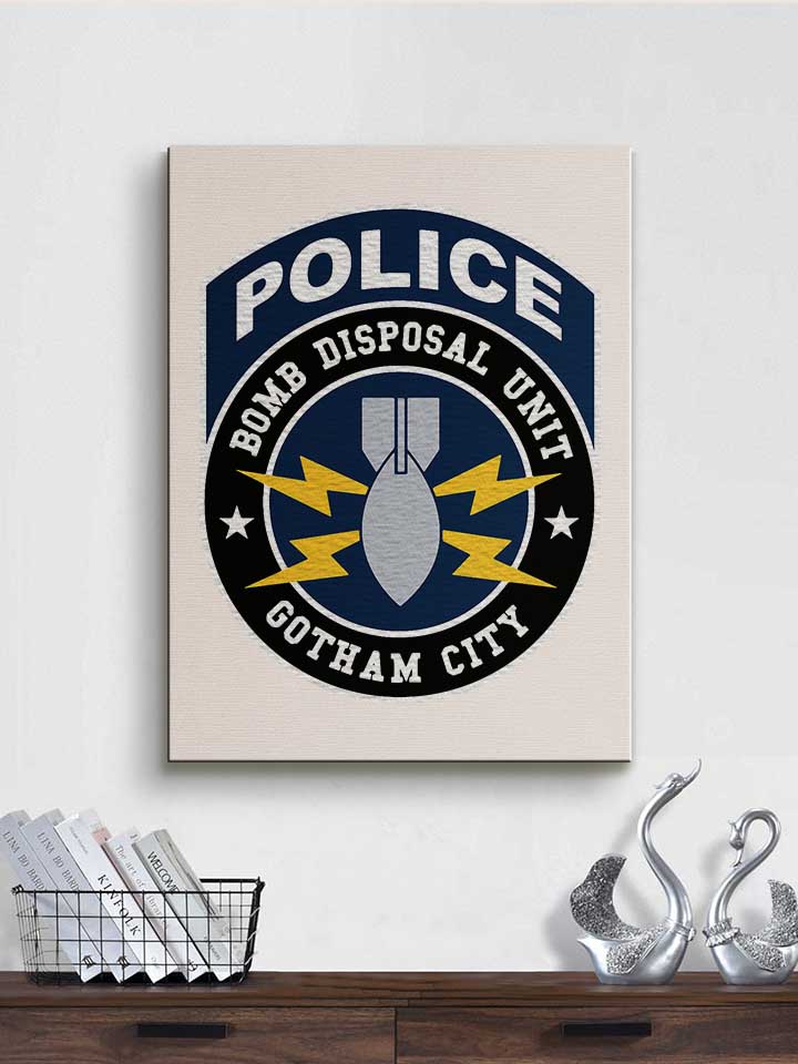 gotham-city-police-bomb-disposal-unit-leinwand weiss 2