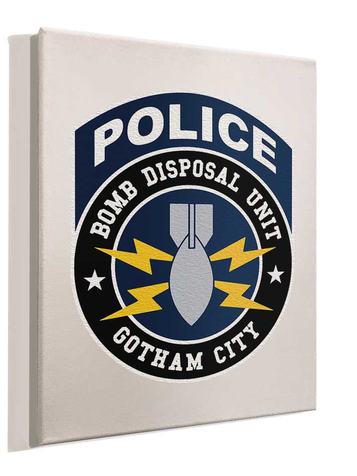gotham-city-police-bomb-disposal-unit-leinwand weiss 4