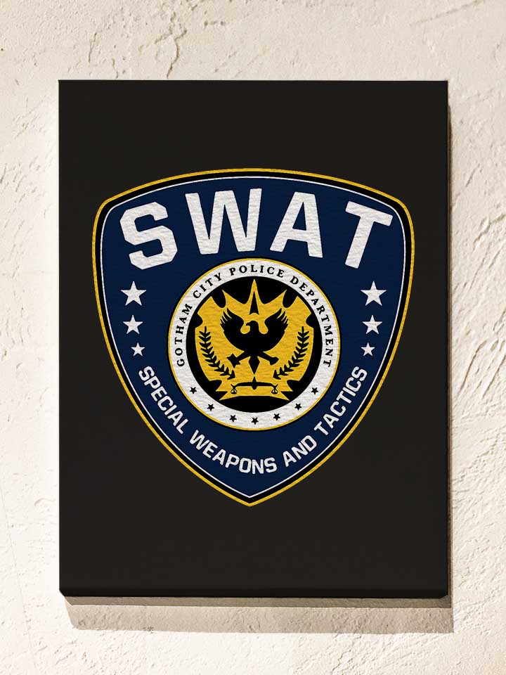 gotham-city-police-swat-leinwand schwarz 1