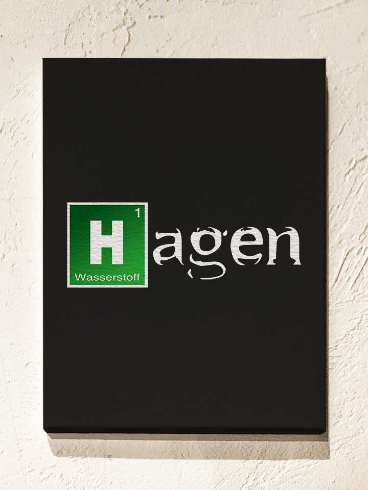 Hagen Leinwand schwarz 30x40 cm