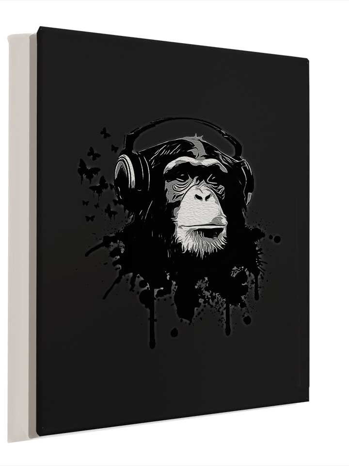 heaphone-monkey-leinwand schwarz 4
