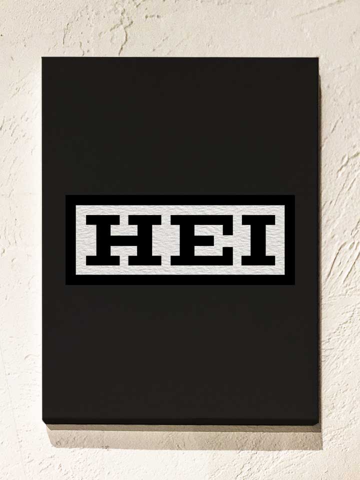 Hei Logo Schwarz Leinwand schwarz 30x40 cm