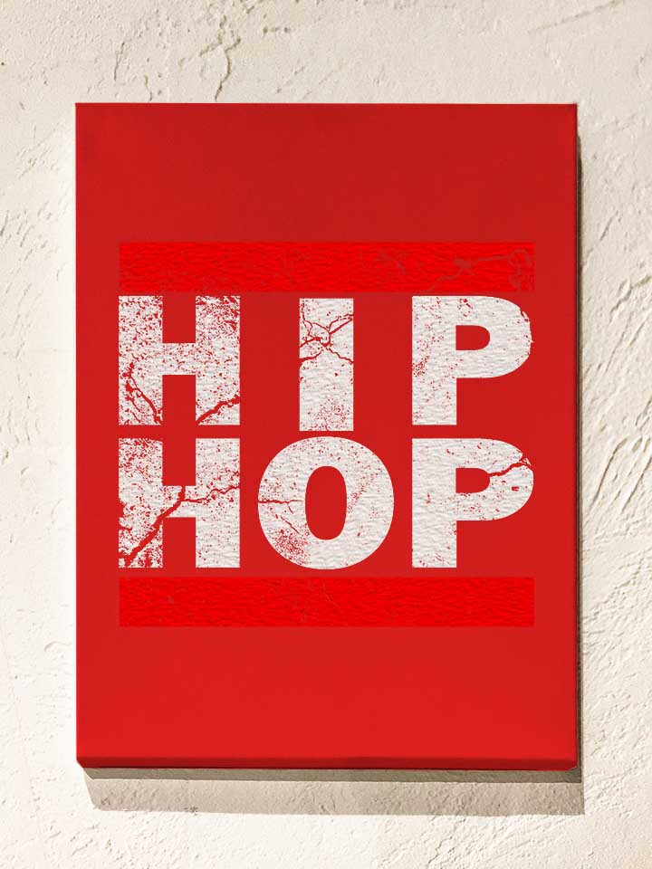 hip-hop-vintage-leinwand rot 1
