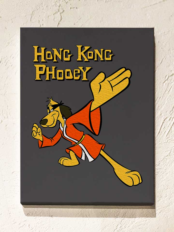 Hong Kong Phooey Leinwand dunkelgrau 30x40 cm