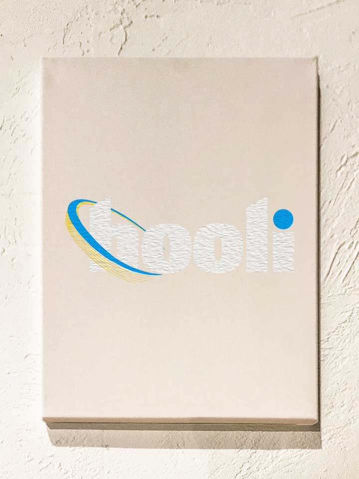 Hooli Logo Leinwand weiss 30x40 cm