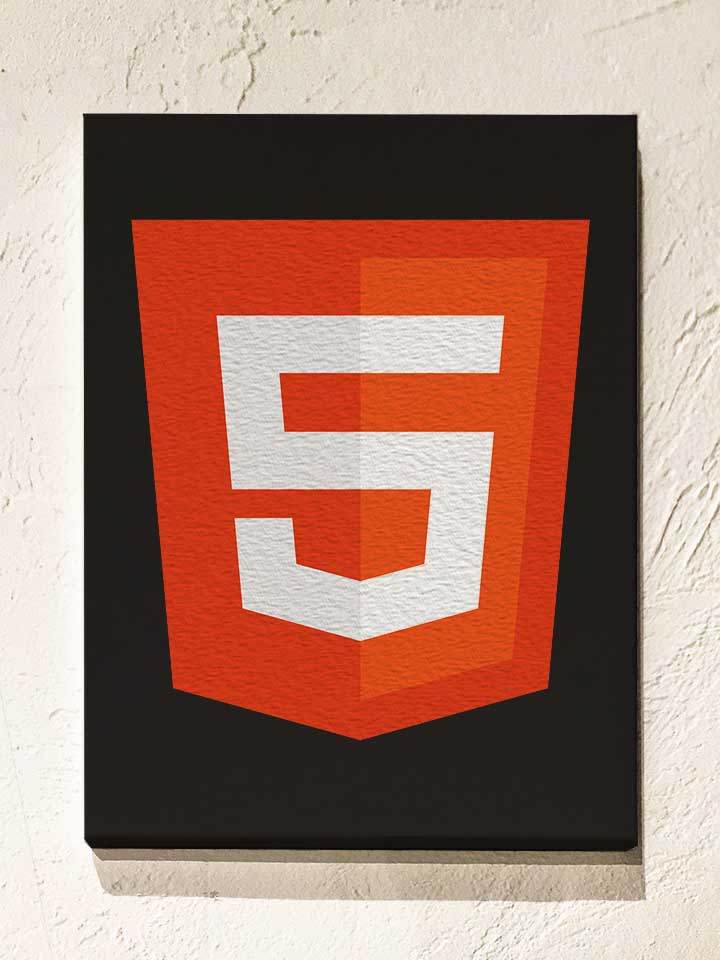 html-5-logo-leinwand schwarz 1
