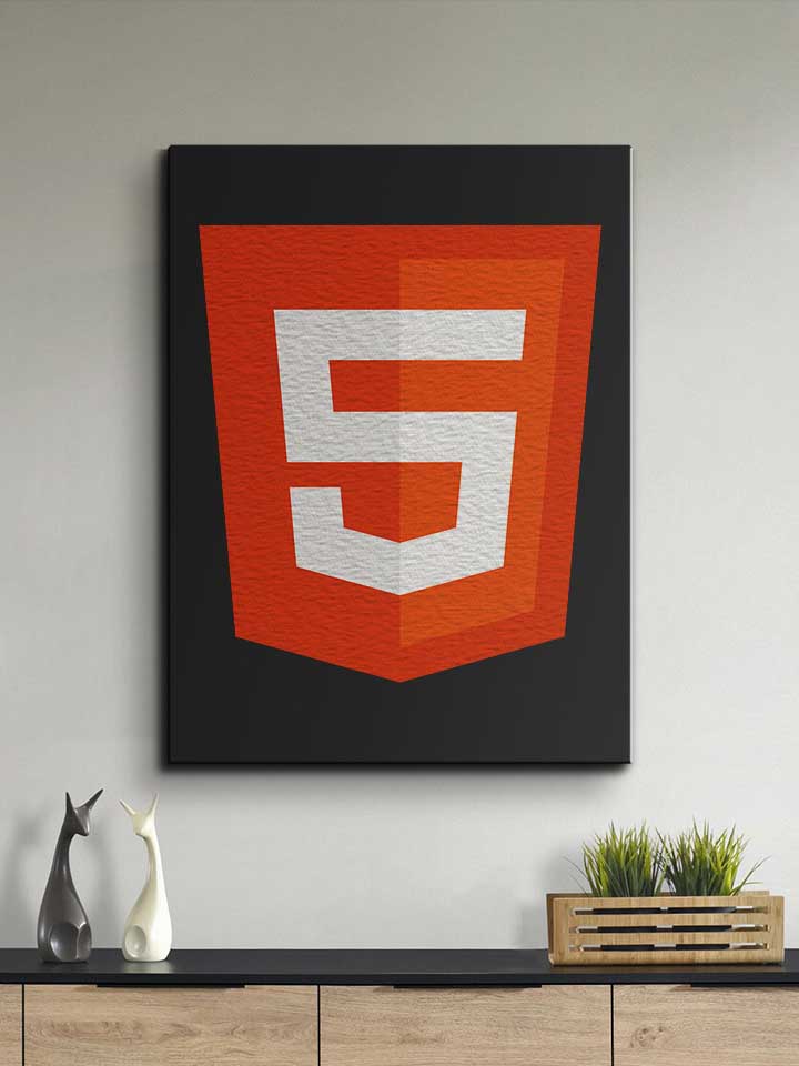 html-5-logo-leinwand schwarz 2