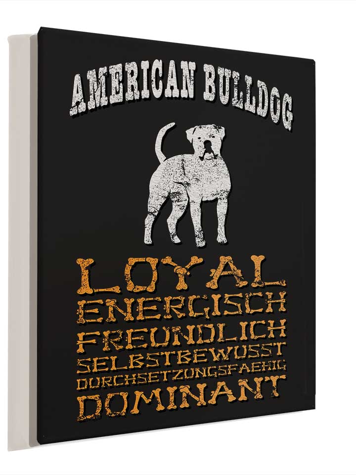 hund-american-bulldog-leinwand schwarz 4