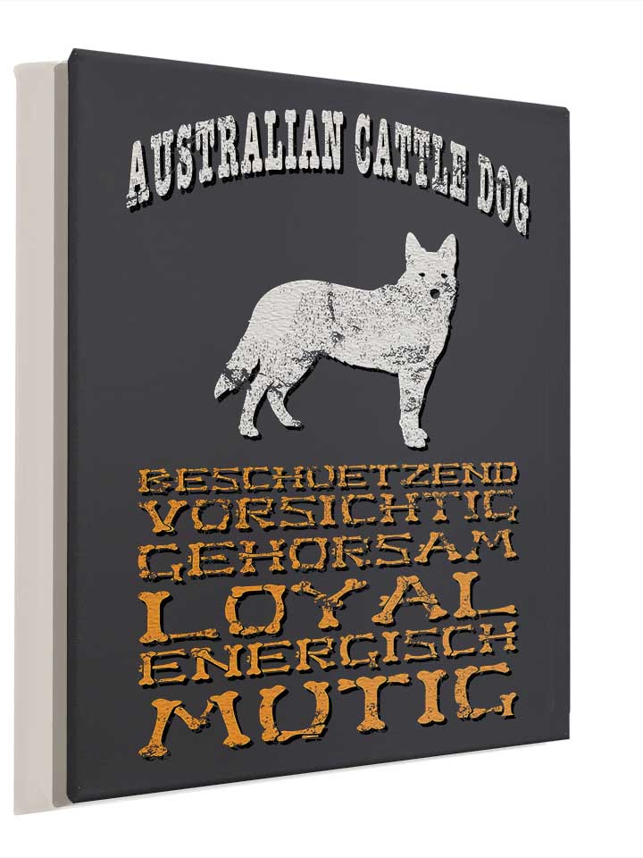 hund-australian-cattle-dog-leinwand dunkelgrau 4