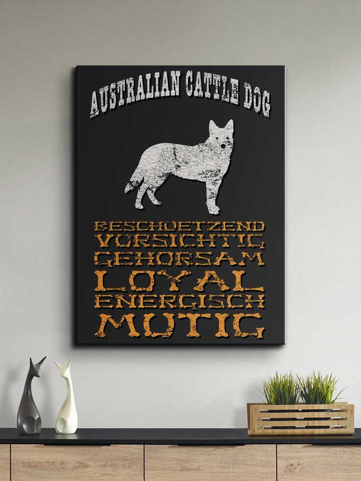 hund-australian-cattle-dog-leinwand schwarz 2